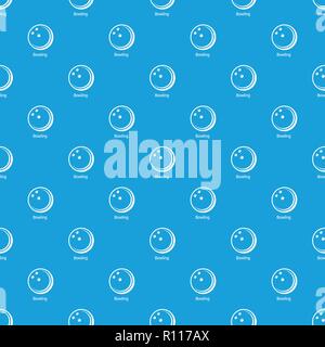 Bowling ball pattern vector seamless blue Stock Vector