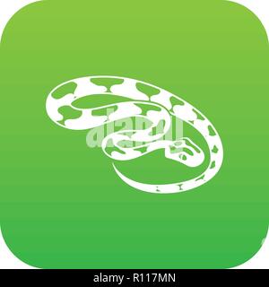King snake icon green vector Stock Vector