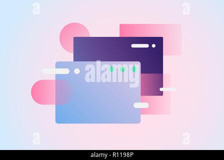 Web pages design composition. Gradient network Stock Vector
