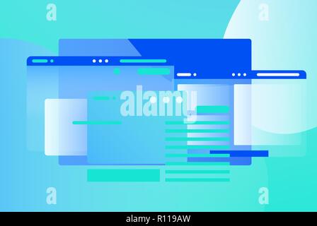 Web pages design composition. Gradient network Stock Vector