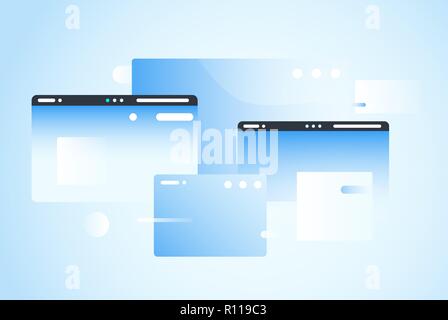 Web pages design composition. Gradient network Stock Vector