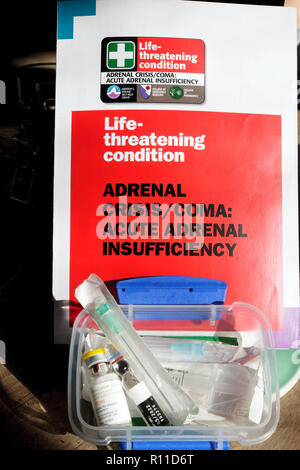 Adrenal Crisis / Coma Acute Adrenal Insufficiency medical injection kit ...