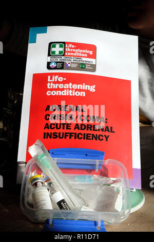 Adrenal Crisis / Coma Acute Adrenal Insufficiency medical injection kit ...