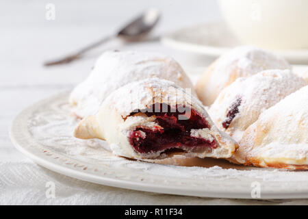 Small homemade deset pie with berries Stock Photo