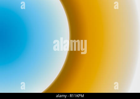 Part of the circle is a multi-colored gradient. Blue yellow. Stock Photo