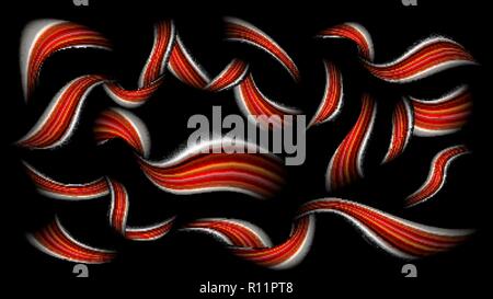 Abstract Brushstroke Vector. Red. Colorful Liquid Wave. Illustration Stock Vector