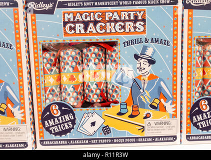 Magic party christmas crackers Stock Photo