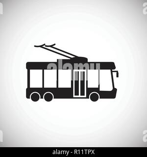 Trolley bus on white background Stock Vector