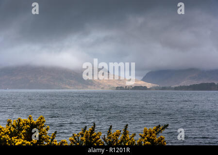 Breathtaking Scottish landscapes in autumn - beautiful moody images from most iconic locations on the Isle of Skye - popular tourist destination Stock Photo