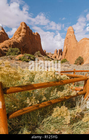 Autumn in Arches National Park Utah Stock Photo