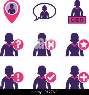 Business Woman Avatars Stock Vector
