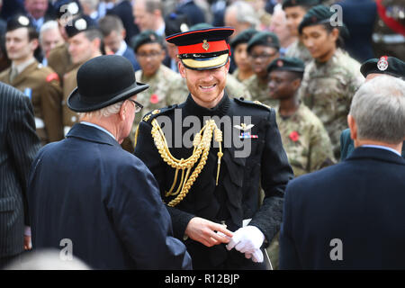 The Duke of Sussex visits the Field of Remembrance at Westminster Abbey, which has been organised by the Poppy Factory and held in the grounds of Westminster Abbey since November 1928. Stock Photo