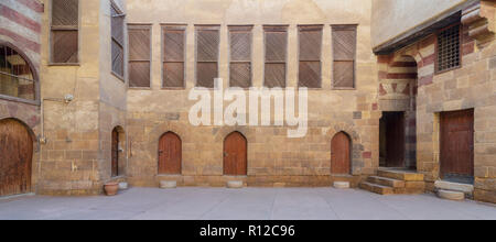 Courtyard of El Razzaz Mamluk era historic house, located at Darb Al ...