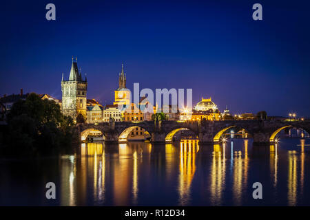 Charles Bridge, Prague, Czech Republic Stock Photo