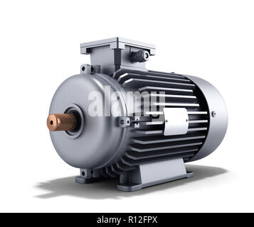 electric motor generator 3d illustration on a white background Stock Photo
