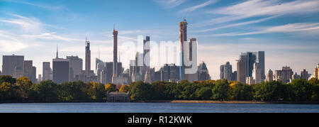 High Res skyline seen over Central Park Stock Photo