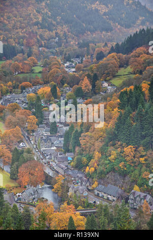 Betws y Coed in the heart of Snowdonia Stock Photo