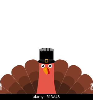 Turkey Pilgrimin on Thanksgiving Day Stock Vector