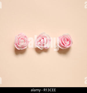 Pink rose flower pattern background Stock Photo
