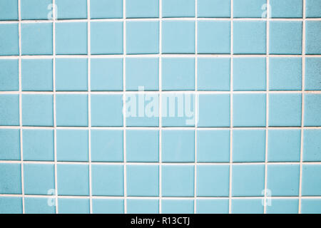 Light blue tile wall texture background Stock Photo