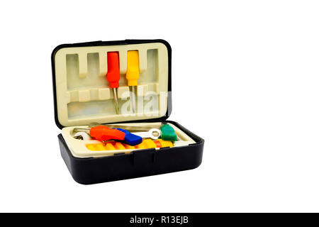 small tool box isolated on white background. Stock Photo