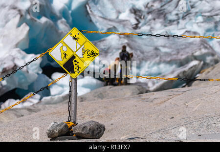 Nigardsbreen. A glacier arm of the large Jostedalsbreen glacier. Jostedal, Norway. Stock Photo