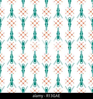 Seamless pattern with zipper. Sewing and needlework background. Template for design, fabric, print. Stock Vector