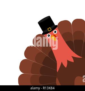 Turkey Pilgrimin on Thanksgiving Day Stock Vector