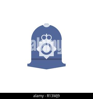 British policeman cap isolated. Long hat British police officer. Stock Vector