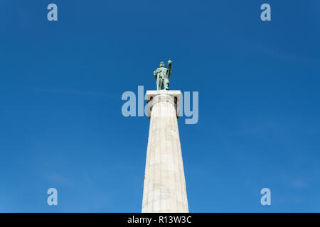 Victor monument, Kalemegdan fortress park, Belgrade, Serbia Stock Photo