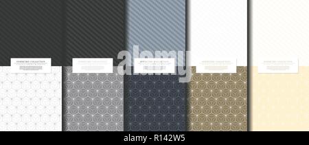 Abstract collection abstract pattern geometic background card template vector design Stock Vector