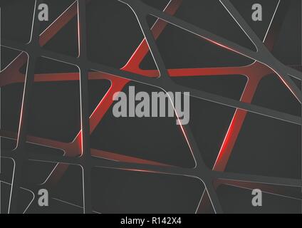 Abstract digital technology future metal red cyber space background template vector design Stock Vector