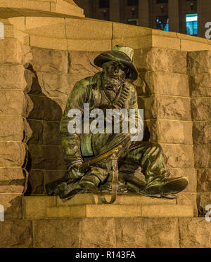 Statue of Boer General at the foot of the Paul Kruger monument on Church Square, Pretoria, South Africa. Stock Photo