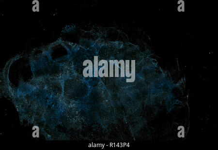 Abstract grunge cellular background against black Stock Photo