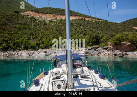 Sail around Kyparissi Stock Photo