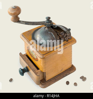 Old Italian traditional and manual coffee grinder Stock Photo