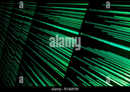 Colorful streaks of light show diminishing perspective and create a sense of motion, movement and speed Stock Photo