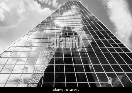 Skyscrapers - Shapes and reflections in Regina, Alberta, Canada Stock Photo