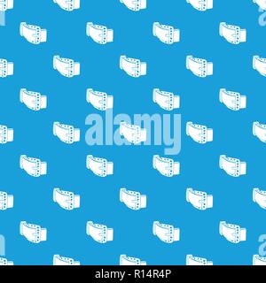 Diamond belt pattern vector seamless blue Stock Vector