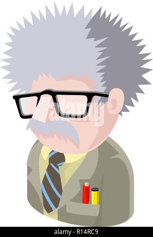Science Geek Man Avatar People Icon Stock Vector