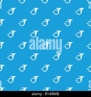 Cornet pattern vector seamless blue Stock Vector
