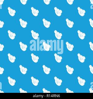 Mouse form button clothes pattern vector seamless blue Stock Vector