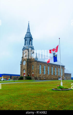 The Saint Peter Catholic Church, in Cheticamp, Cape Breton island, Nova Scotia, Canada Stock Photo