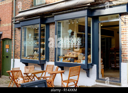 Ashbourne, a small town in the Derbyshire Dales, England UK Ashbourne Bakehouse bakery. Stock Photo