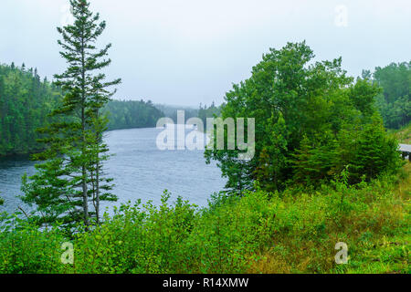 Landscape (near Broad Cove), in Cape Breton Highlands National Park, Nova Scotia, Canada Stock Photo