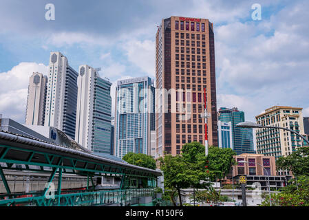 KUALA LUMPUR, MALAYSIA - JULY 22: View of the Sheraton hotel and downtown city buildings on July 22, 2018 in Kuala Lumpur Stock Photo