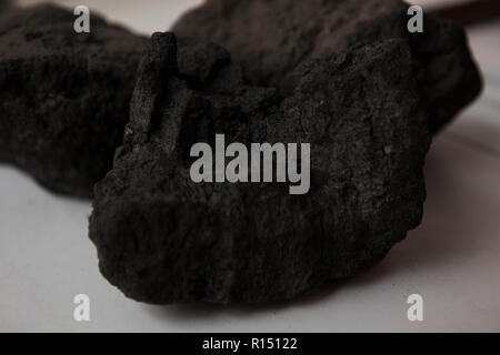 Coke made from coal for steel production ; selective focus Stock Photo ...