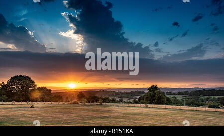Sunset over The Charente, France Stock Photo