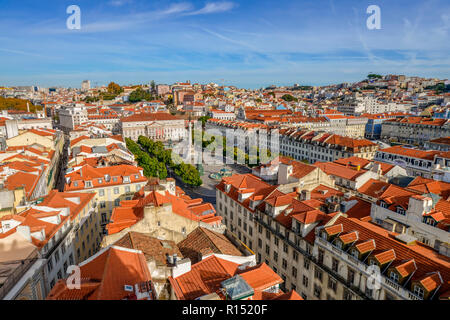 Rossio-Platz, Altstadt, Lissabon, Portugal Stock Photo
