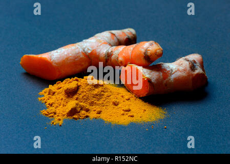 Indian saffron powder Stock Photo